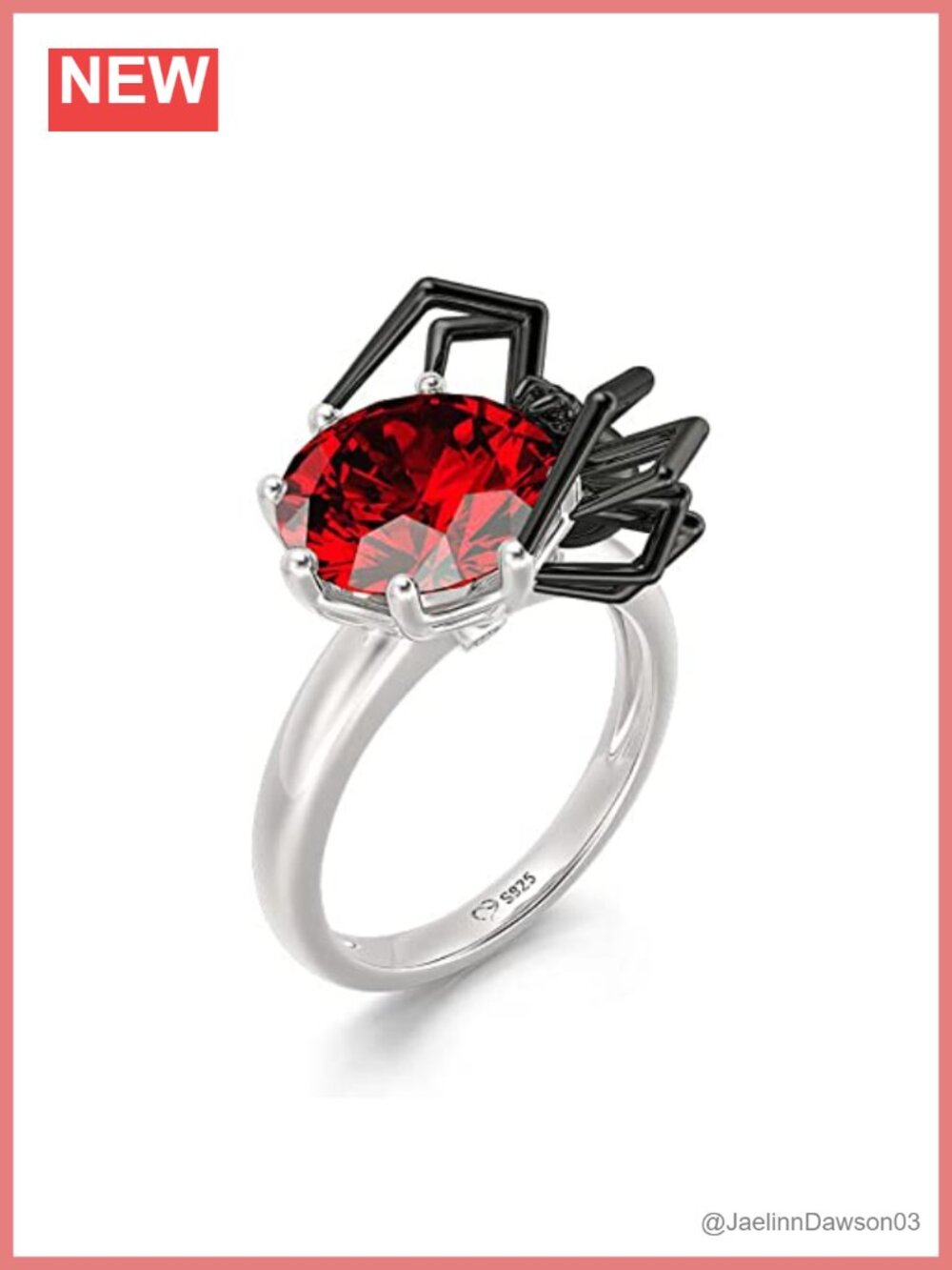 Sterling Silver Round Cut Spider Gothic Ring Band Anniversary Promise